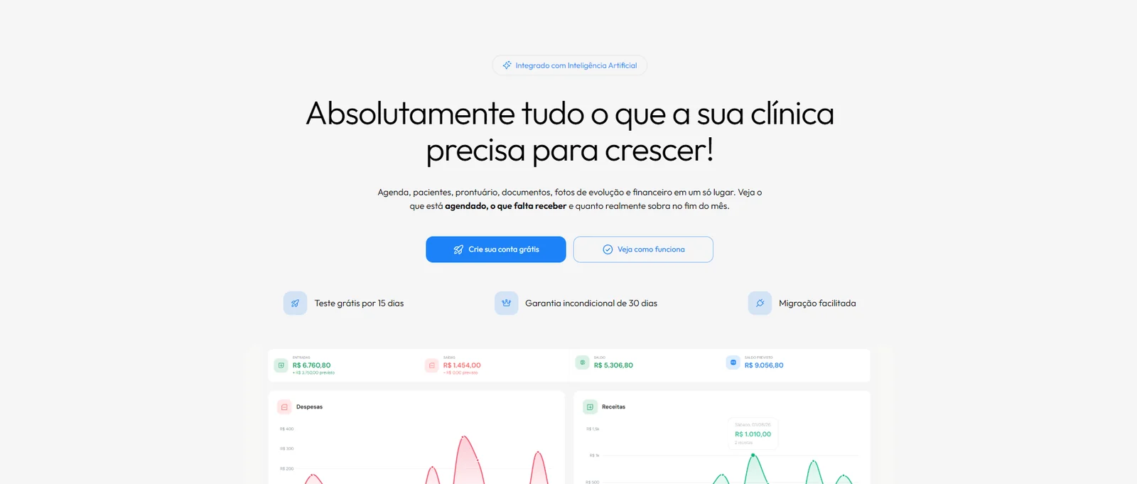 Tela de Nexa Clínica