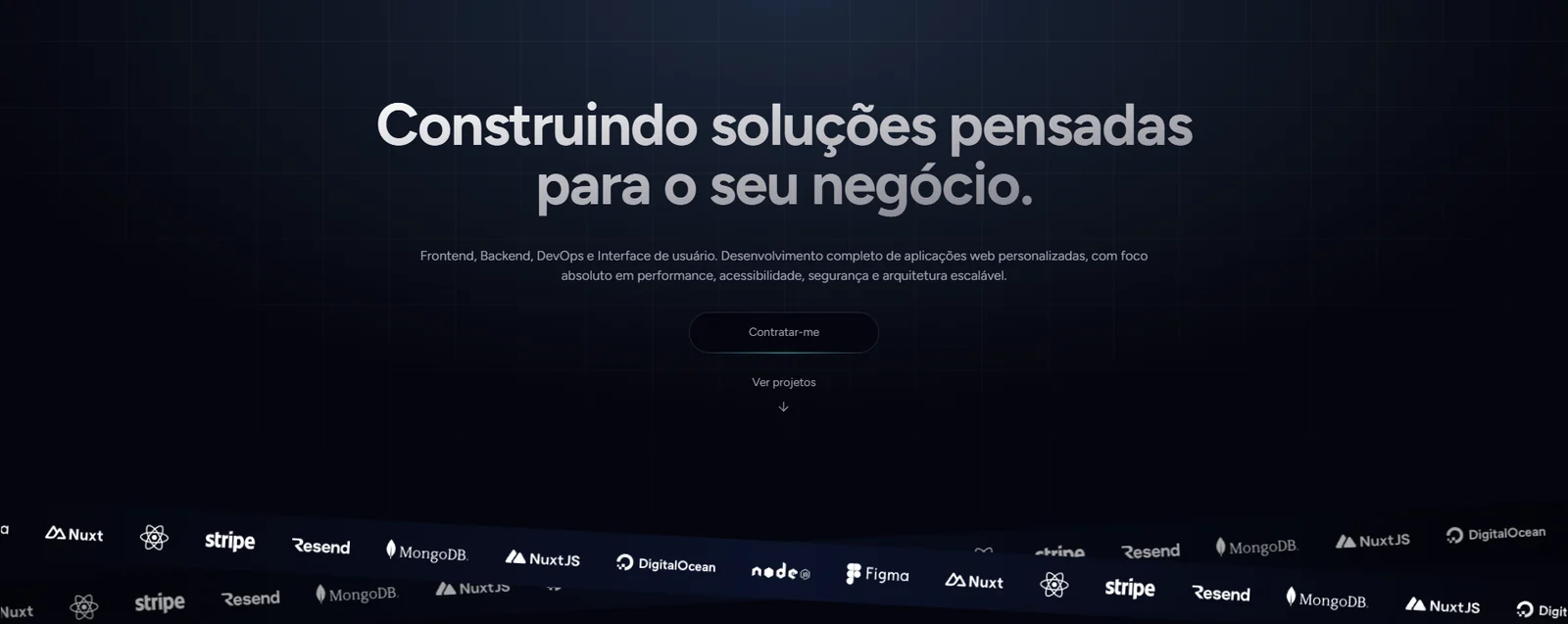 Tela de Portfólio